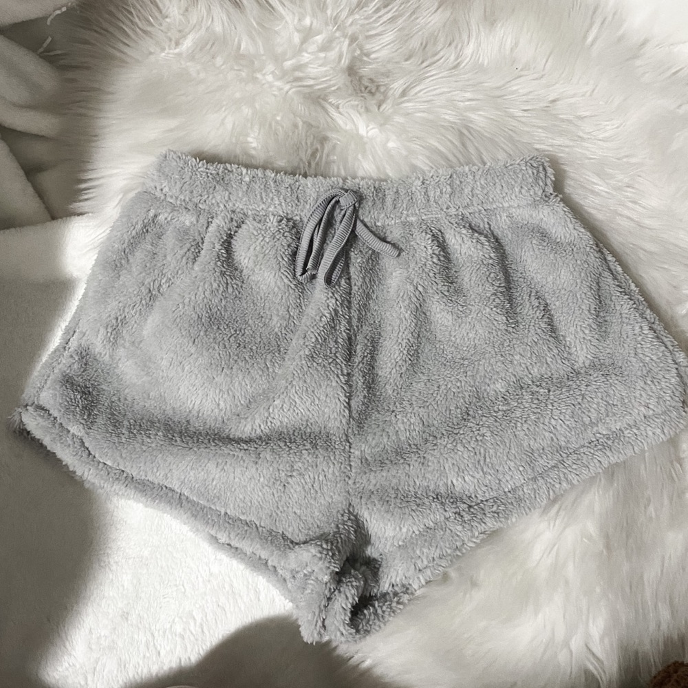 Fuzzy Grey Shorts